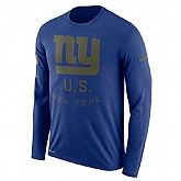 Men's New York Giants Nike Salute to Service Sideline Legend Performance Long Sleeve T-Shirt Royal,baseball caps,new era cap wholesale,wholesale hats